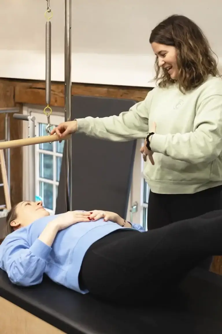 Amy Dimitriadis, Osteopath at Beaconsfield Health Hub. Also a pilates instructor and specialising in mummy MOT