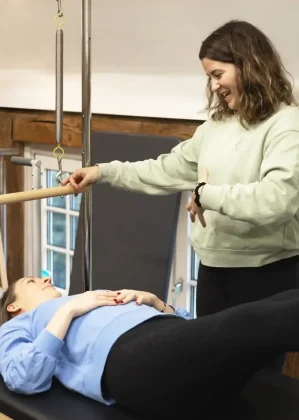 Amy Dimitriadis, Osteopath at Beaconsfield Health Hub. Also a pilates instructor and specialising in mummy MOT